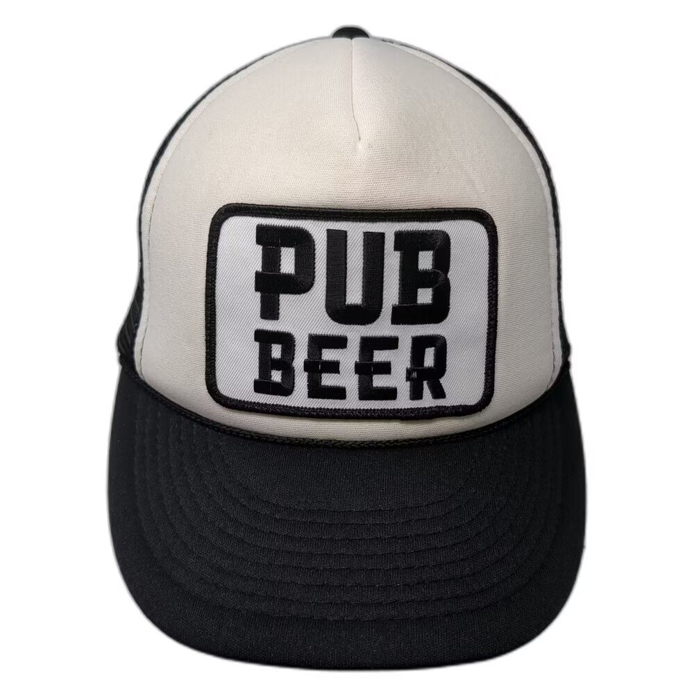 10 Barrel Brewing Co Trucker Hat Black White OS Snapback Pub Beer Patch Mesh